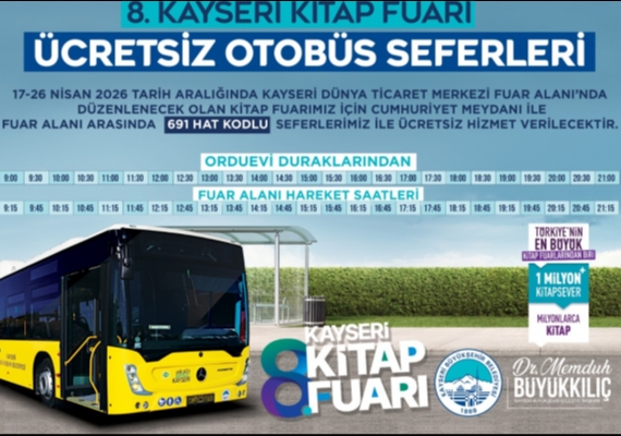 BA�KAN B�Y�KKILI�'TAN K�TAP FUARI�NA ��CRETS�Z ULA�IM� DESTE��