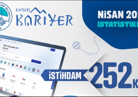 KAYSER� KAR�YER MERKEZ�, N�SAN AYINDA 252 K���N�N �ST�HDAMINA ARACI OLDU