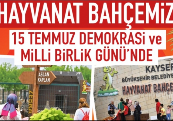 B�Y�K�EH�R��N HAYVANAT BAH�ES�, 15 TEMMUZ�DA KAPILARINI �CRETS�Z OLARAK A�ACAK