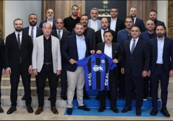 A��kal�n Erciyes 38 FK y�netiminden Vali G�kmen �i�ek�e ziyaret