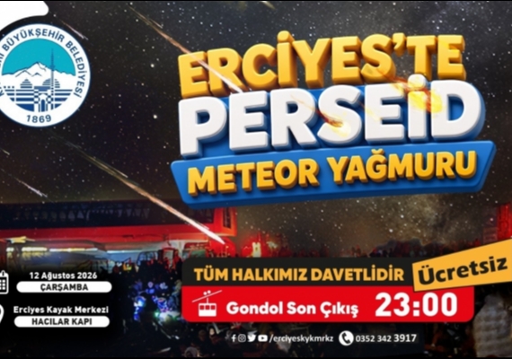 Erciyes�te g�ky�z� tutkunlar� i�in meteor ya�muru ��len etkinli�i