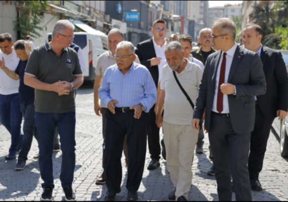 BA�KAN B�Y�KKILI�, BEDESTEN KATLI OTOPARKI�NDAK� �ALI�MALARI YER�NDE �NCELED�