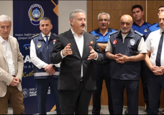BA�KAN PALANCIO�LU ZABITA HAFTASI�NA �ZEL PROGRAMA S�RPR�ZLE KATILDI